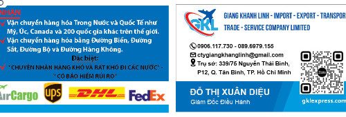 GIANG KHANG LINH EXPRESS – Đối tác vận chuyển uy tín và chất lượng hàng đầu trong và ngoài nước.