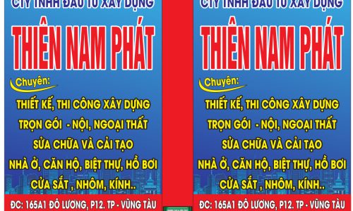 THIÊN NAM PHÁT- CHUYÊN CUNG CẤP DỊCH VỤ SỬA CHỮA – CẢI TẠO – XÂY MỚI NHÀ TRỌN GÓI UY TÍN TẠI VŨNG TÀU